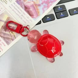 Cartoon Resin Luminous Turtle Ornament Keychain Glow-in-the-dark Color Turtle Keyring Bag Pendant Accessor Girlfriends Gifts