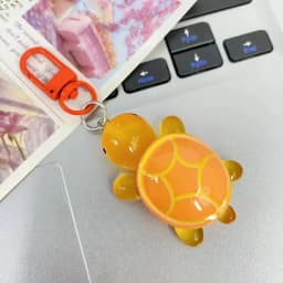 Cartoon Resin Luminous Turtle Ornament Keychain Glow-in-the-dark Color Turtle Keyring Bag Pendant Accessor Girlfriends Gifts