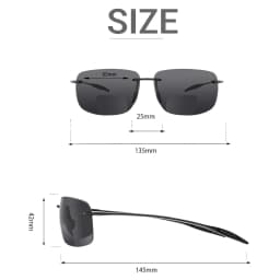 JULI Bifocal Polarized Sunglasses for Women Men,TR90 Frame Ultra Lightweight and Sun Reading UV400 8009