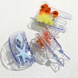 Creative Transparent Fruits Fish Starfish Whale Hair Clip Claw For Women Girls New Geometric Hairpin Hair Accessories Tool