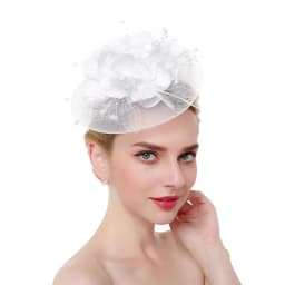 Wedding Fascinator Hats Stylish Hair Accessories Flower Pearl Headband Charming Fascinators Top Hat Women Girls
