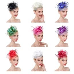Wedding Fascinator Hats Stylish Hair Accessories Flower Pearl Headband Charming Fascinators Top Hat Women Girls