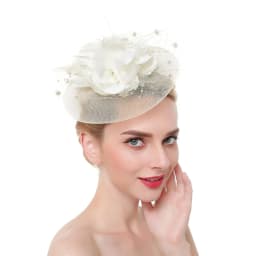 Wedding Fascinator Hats Stylish Hair Accessories Flower Pearl Headband Charming Fascinators Top Hat Women Girls