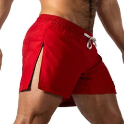 Summer Sports Shorts Men Sweatshorts Quick Dry Running Gym Beach Jogging Bottoms Men Fitness Training side Zipper Shorts Pants
