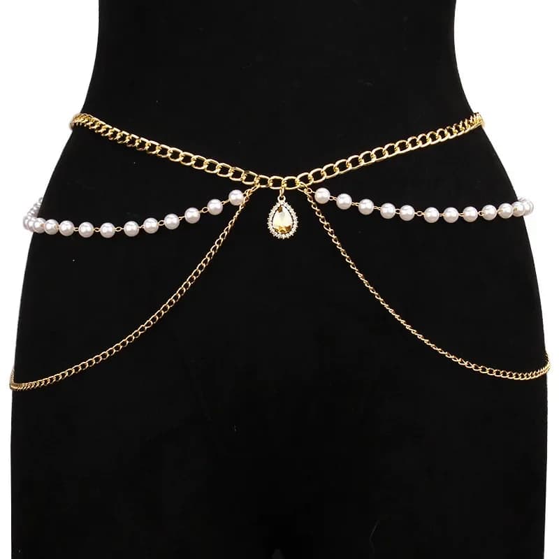 New Sexy multilayer Pearl Chain for Women Waist Bead Belly Chain Belly Belt Summer Beach Body Jewelry Festival Gifts
