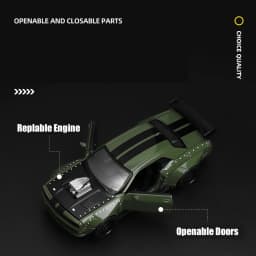 CCA COOL CHIC AUTO 1/36 Dodge Challenger SRT Hellcat Assembled Modified Toy Car Model Diecast Alloy Miniature Collection Gift