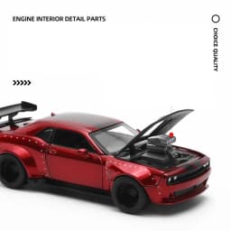 CCA COOL CHIC AUTO 1/36 Dodge Challenger SRT Hellcat Assembled Modified Toy Car Model Diecast Alloy Miniature Collection Gift