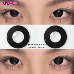 UYAAI 1 Pair Cosplay Multicontacts for Eyes White Colored Lenses Anime Vampire Red Lenses Black Lenses for Halloween Purple Len