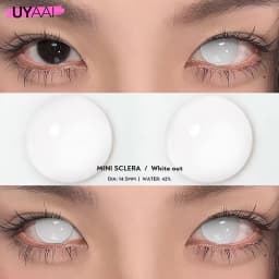 UYAAI 1 Pair Cosplay Multicontacts for Eyes White Colored Lenses Anime Vampire Red Lenses Black Lenses for Halloween Purple Len