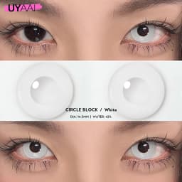 UYAAI 1 Pair Cosplay Multicontacts for Eyes White Colored Lenses Anime Vampire Red Lenses Black Lenses for Halloween Purple Len