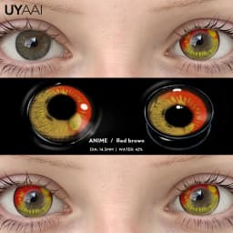 UYAAI 1 Pair Cosplay Multicontacts for Eyes White Colored Lenses Anime Vampire Red Lenses Black Lenses for Halloween Purple Len