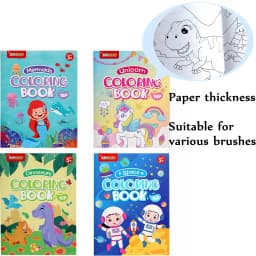 16 Pages Montessori Children's Coloring Books Mermaid Dinosaur Unicorn Baby Drawing Book School Early Education Montessori Toys