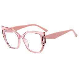 Color-blocked Square Reading Glasses Women Popular TR90 Resin Optical Presbyopic Eyeglass Custom Diopter +50~+600 #301886