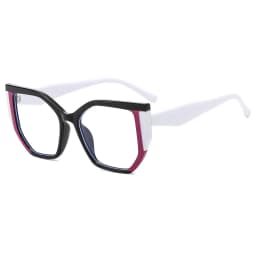 Color-blocked Square Reading Glasses Women Popular TR90 Resin Optical Presbyopic Eyeglass Custom Diopter +50~+600 #301886