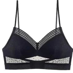 U-shaped backless beautiful and sexy bra plus size lace bra, women's invisible no steel ring fashion triangle cup bra
