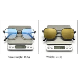 3 in1 Square Frame Magnetic Clip Myopia Sunglasses Glasses Women Men Polarized Prescription Optical Big Frame Eyeglasses