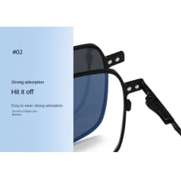 3 in1 Square Frame Magnetic Clip Myopia Sunglasses Glasses Women Men Polarized Prescription Optical Big Frame Eyeglasses