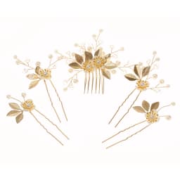 5 Pcs Handmade Flower Pearls Hair Combs With Leaves Hair pins Wedding Hair Accessories For Women Bride Crystal Headbands