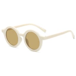 New Fashion Round Frame Candy Colored Sunglasses for Baby Retro Solid Color Round Convenience Glasses for Children