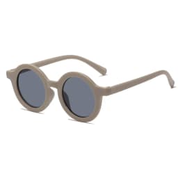 New Fashion Round Frame Candy Colored Sunglasses for Baby Retro Solid Color Round Convenience Glasses for Children