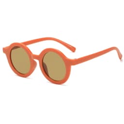 New Fashion Round Frame Candy Colored Sunglasses for Baby Retro Solid Color Round Convenience Glasses for Children