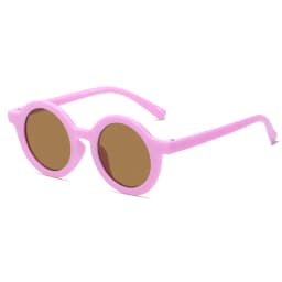 New Fashion Round Frame Candy Colored Sunglasses for Baby Retro Solid Color Round Convenience Glasses for Children