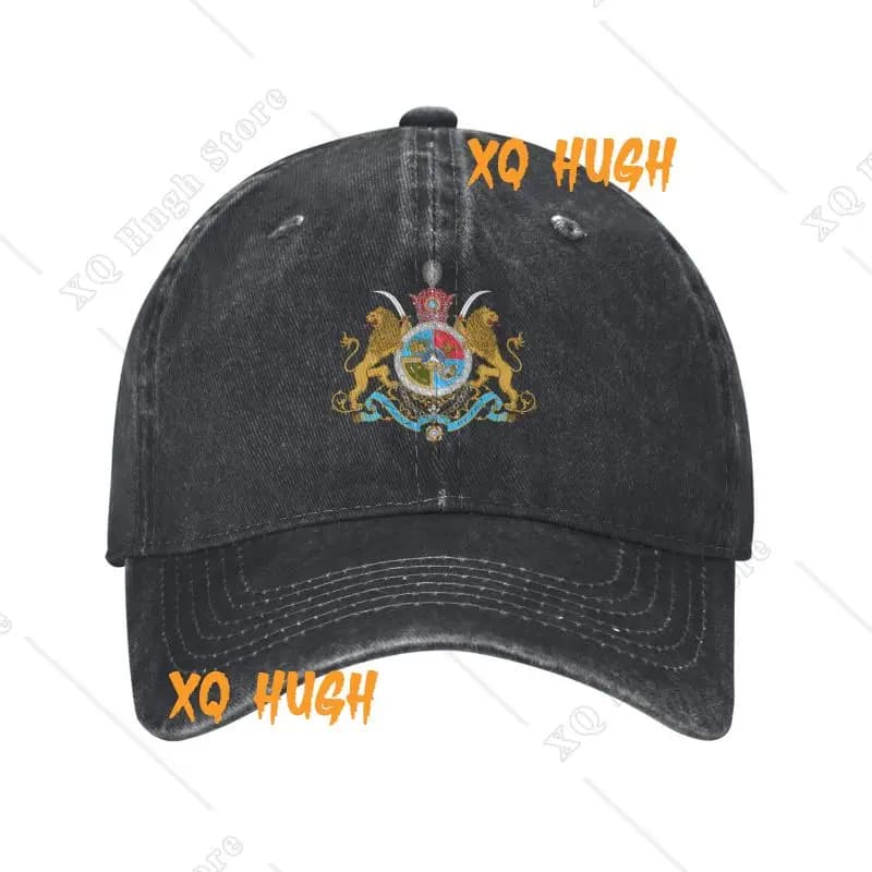 Custom Cotton Imperial Coat Of Arms Of Iran Baseball Cap Men Women Adjustable Iranian Lion Dad Hat Outdoor