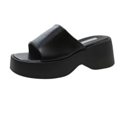 Women Slippers 2024 Summer New Thick Soled Sandals Women Square Toe Luxury Designer Slippers Slides Women Zapatos De Mujer