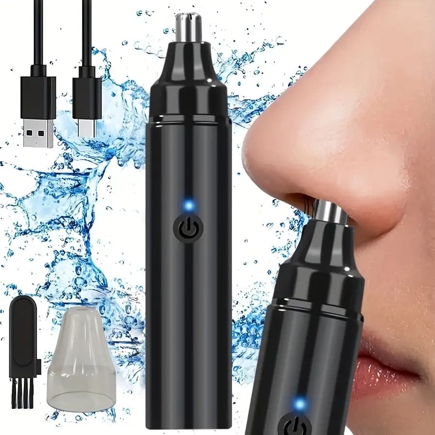 Rechargeable Nose Hair Trimmer and Facial Hair Remover for Men Nose Hair Shaver for Nasal Clearance - Portable Grooming Tool for