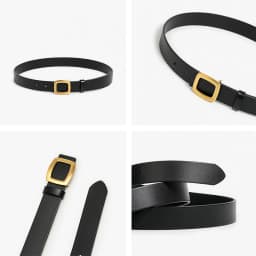 BEAUTODAY Brand Belt Women Cow Leather Solid Color Luxury Designer Square Buckle Jeans 2024 Ladies Accessories Handmade 91105