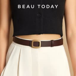 BEAUTODAY Brand Belt Women Cow Leather Solid Color Luxury Designer Square Buckle Jeans 2024 Ladies Accessories Handmade 91105