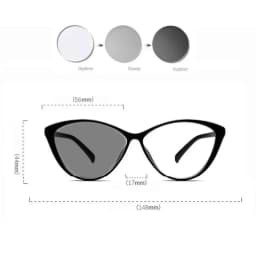 Luxury Color Changing Sunglasses Fashion Ladies Cat Eye Frame Photochromic Eyewear Men's Outdoor Sports UV Sun Shades Eyeglasses