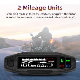 Motorcycle Speedometer Universal Digital Dashboard Instrument with Turn Signal Light Km/h Hour Meter Oil Gauge Tach Waterproof