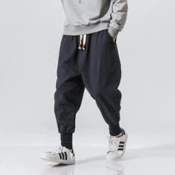 Men Harem Pants Streetwear Cotton Joggers New Baggy Hip Hop Fashion Pants Casual Solid Trousers Male Trendy Sweatpants