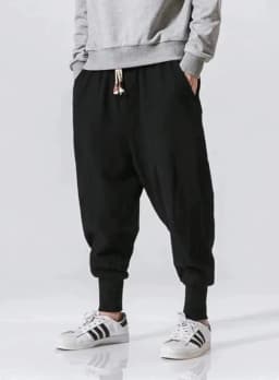 Men Harem Pants Streetwear Cotton Joggers New Baggy Hip Hop Fashion Pants Casual Solid Trousers Male Trendy Sweatpants