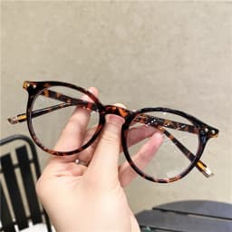 Vintage Round Optical Glasses Women Men Anti Blue Light  Eyeglasses Frame Prescription Transparent Lens Spectacle Frame Unisex