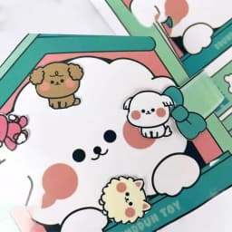 Colorful DIY Waffle Quiet Book Bread Paper Snack Bar Sticker Game. Handmade Toy Fried Chicken Cartoon Busy Book
