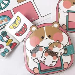 Colorful DIY Waffle Quiet Book Bread Paper Snack Bar Sticker Game. Handmade Toy Fried Chicken Cartoon Busy Book