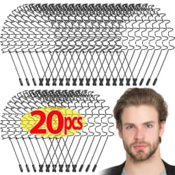1/20pcs Unisex Black Elastic Non Slip Simple Metal Headbands For Men Women Wavy Hairband Spring Hair Hoop Hair Accessories