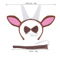 Halloween Goat Horn Animal Costume Accessories Headband Tail Bow Tie Tutu for Toddler Kids Girls Fancy Dress Up Christmas