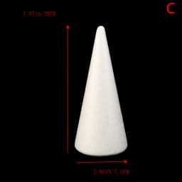 Polystyrene Cone Flat Foam Cone For Handmade Craft DIY Accessory Party Celebration Festival Home Decoration