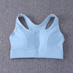 2026 New Front Zipper Adjustment High Strength Shockproof Gathered Sexy Cross Back Workout Sports Bra For Women