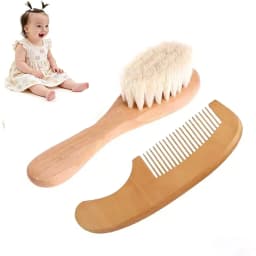 Baby Wood Brush Comb Beech Soft Wool Newborn Comb for Head Massager Baby Cleaning Shower Pure Natur Hairbrush Baby Care