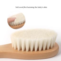 Baby Wood Brush Comb Beech Soft Wool Newborn Comb for Head Massager Baby Cleaning Shower Pure Natur Hairbrush Baby Care