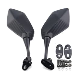 For Honda CBR250R Yamaha YZF R1 R6 R25 R15 R125 R3 R1S R1M FZ6R Mirrors Motorcycle Scooter Rear View Mirror Carbon Look Black
