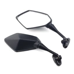 For Honda CBR250R Yamaha YZF R1 R6 R25 R15 R125 R3 R1S R1M FZ6R Mirrors Motorcycle Scooter Rear View Mirror Carbon Look Black