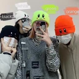 Hot Sale Cute Eye Embroidery Beanie Trendy Candy Color Couple Beanies Casual Coldproof Knit Hats For Women & Men