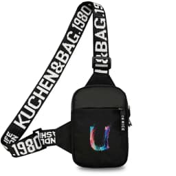 Chest Bag Women Sports Fitness Bag Purse Paint Letter Initial Name Lettern Pattern Sports Running Chest Pack for Men