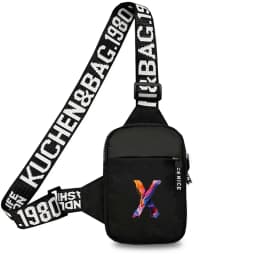 Chest Bag Women Sports Fitness Bag Purse Paint Letter Initial Name Lettern Pattern Sports Running Chest Pack for Men