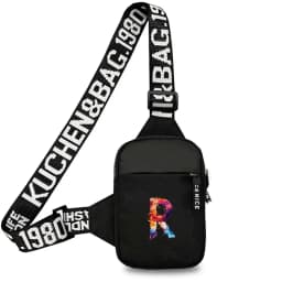 Chest Bag Women Sports Fitness Bag Purse Paint Letter Initial Name Lettern Pattern Sports Running Chest Pack for Men